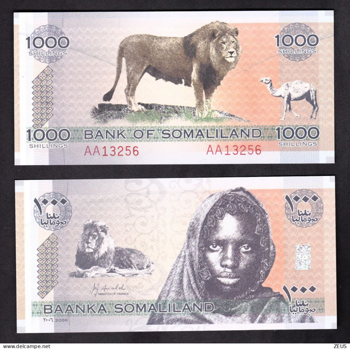 SOMALILAND 1000 SCELLINI 2006 PIK CS1 FDS - Somalia