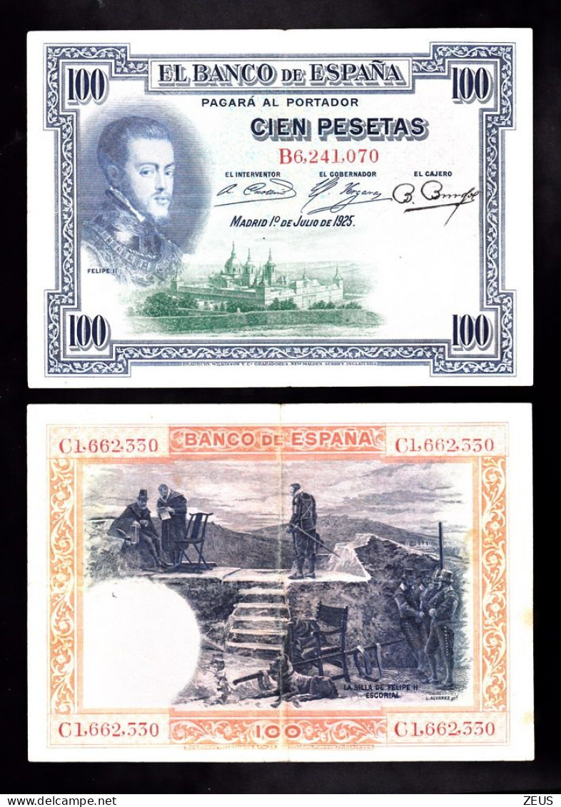 SPAGNA 100 PESETAS 1925 PIK 69A BB - 100 Peseten