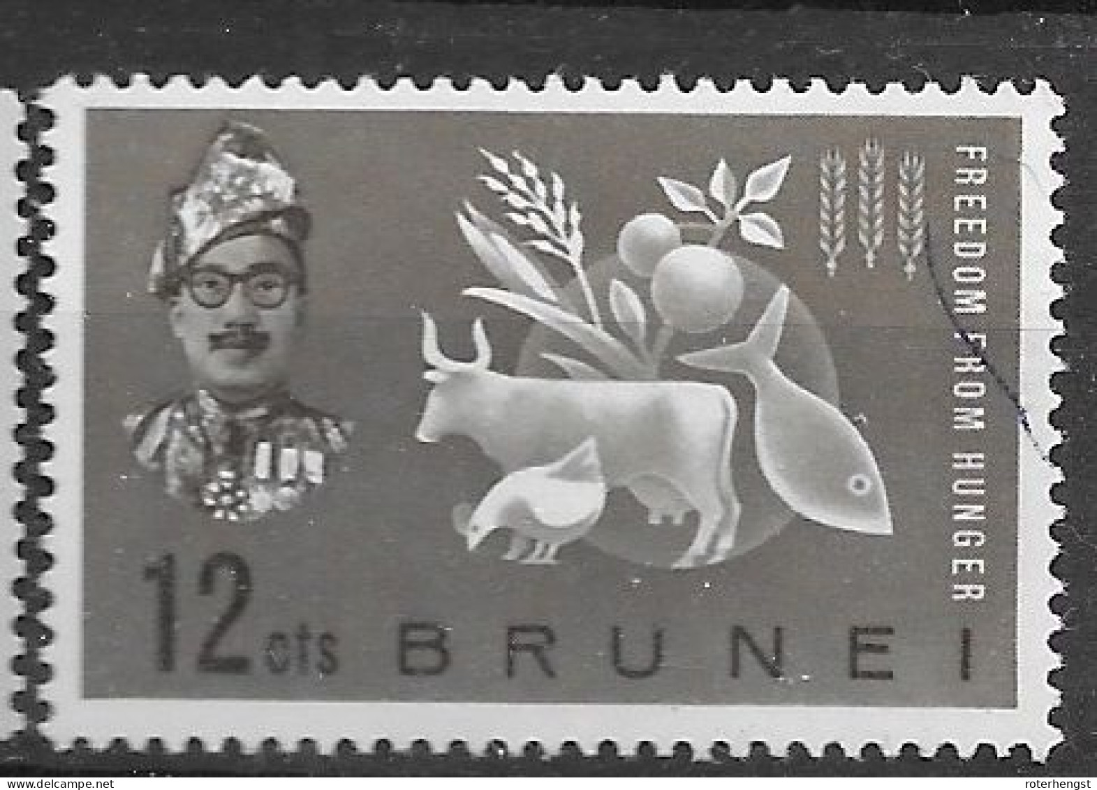 Brunei Mh * (3,5 Euros) 1963 (sorry For The Hair On Scan Only) - Brunei (...-1984)