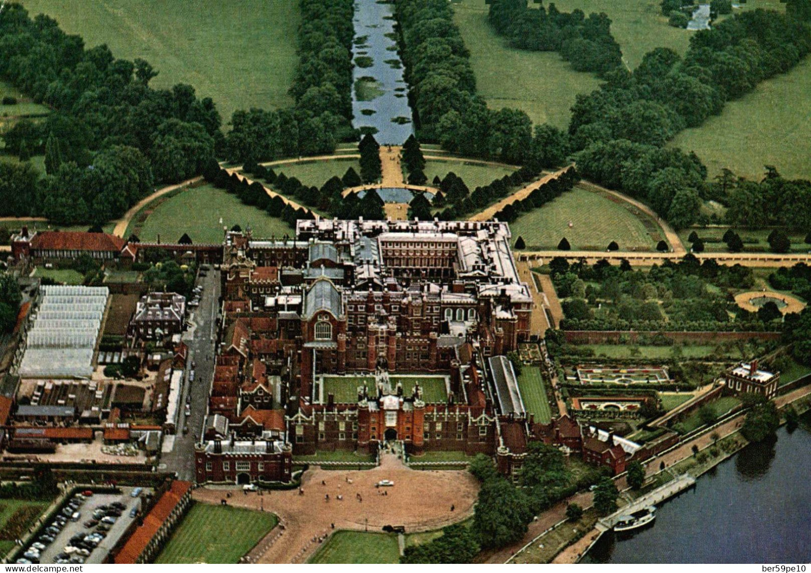 ANGLETERRE HAMPTON COURT PALACE MIDDLESEX AIR VIEW FROM NORTH-WEST - Middlesex