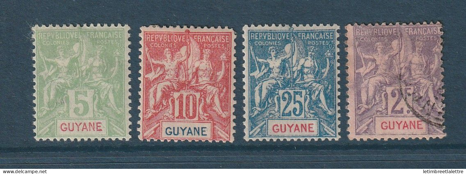 Guyane - YT N° 43 à 48 * Et Oblitéré ( N° 48 ) Manque N° 45 Et 47 - Neuf Avec Charnière - 1900 1904 - Nuovi