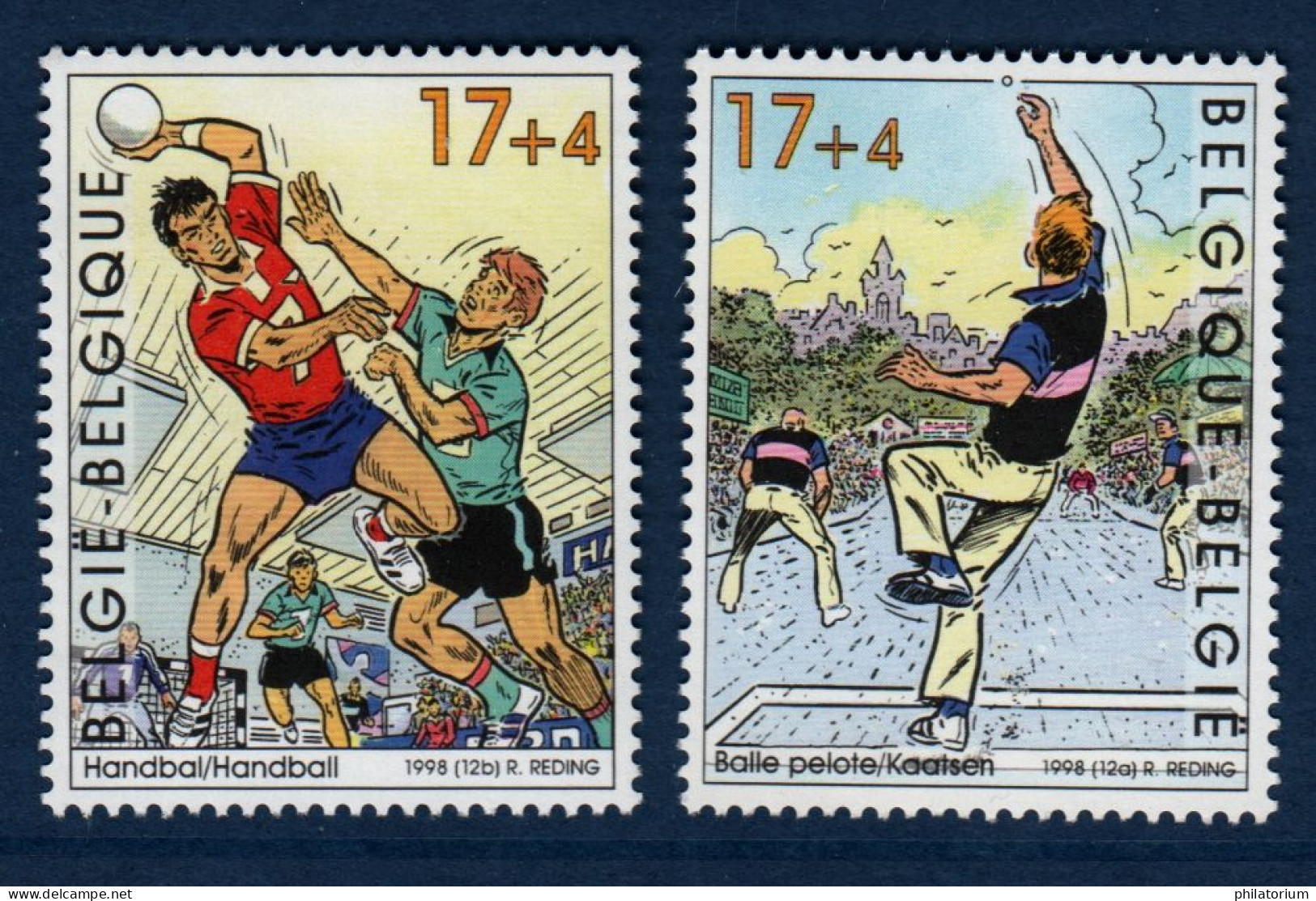 Belgique, België, **, Yv 2760, 2761, Mi 2812, 2813, **, Sport, Handball, Balle Pelote, - Hand-Ball