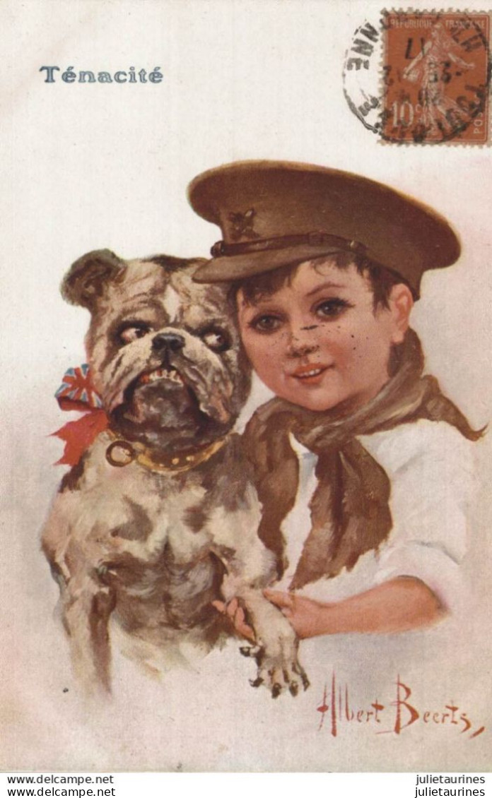 BEERTS ALBERT ILLUSTRATEUR ENFANT ET CHIEN TENACITE CPA BON ETAT - Beerts, Albert