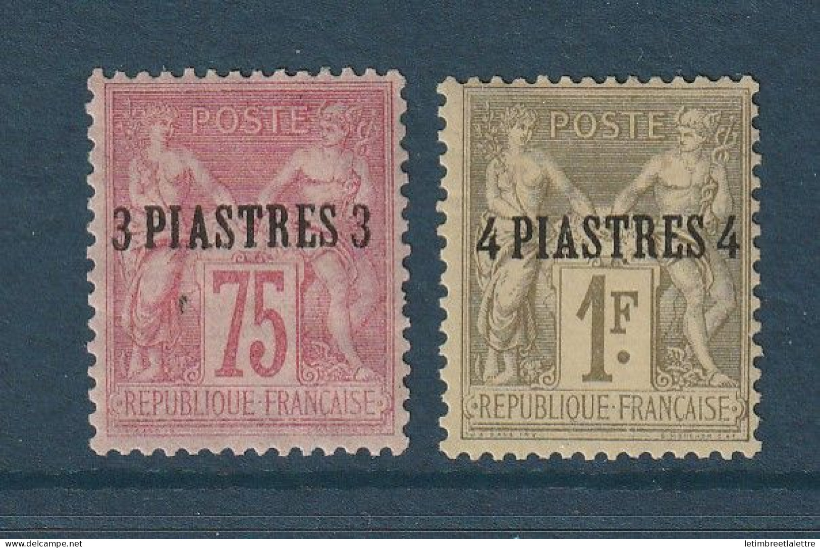 Levant - YT N° 2 Et 3 * - Neuf Avec Charnière - 1885 - Unused Stamps