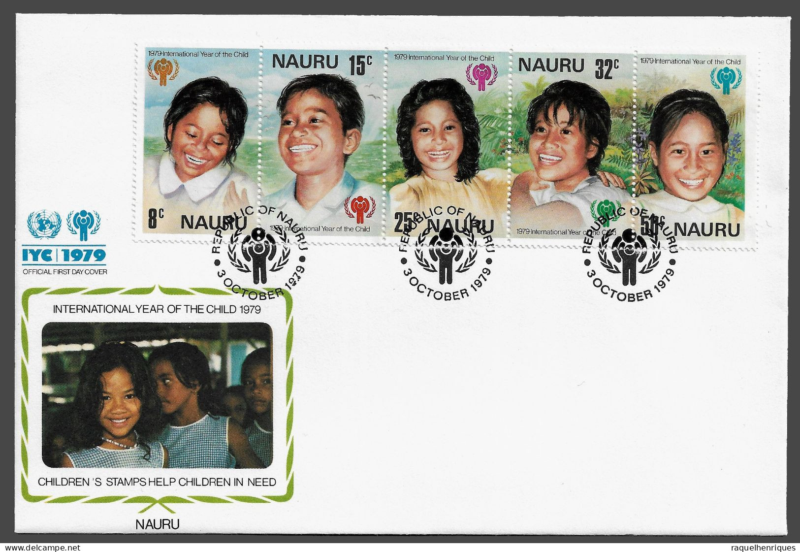 NAURU FDC COVER - 1979 International Year Of The Child - SET FDC (FDC79#03) - Other & Unclassified
