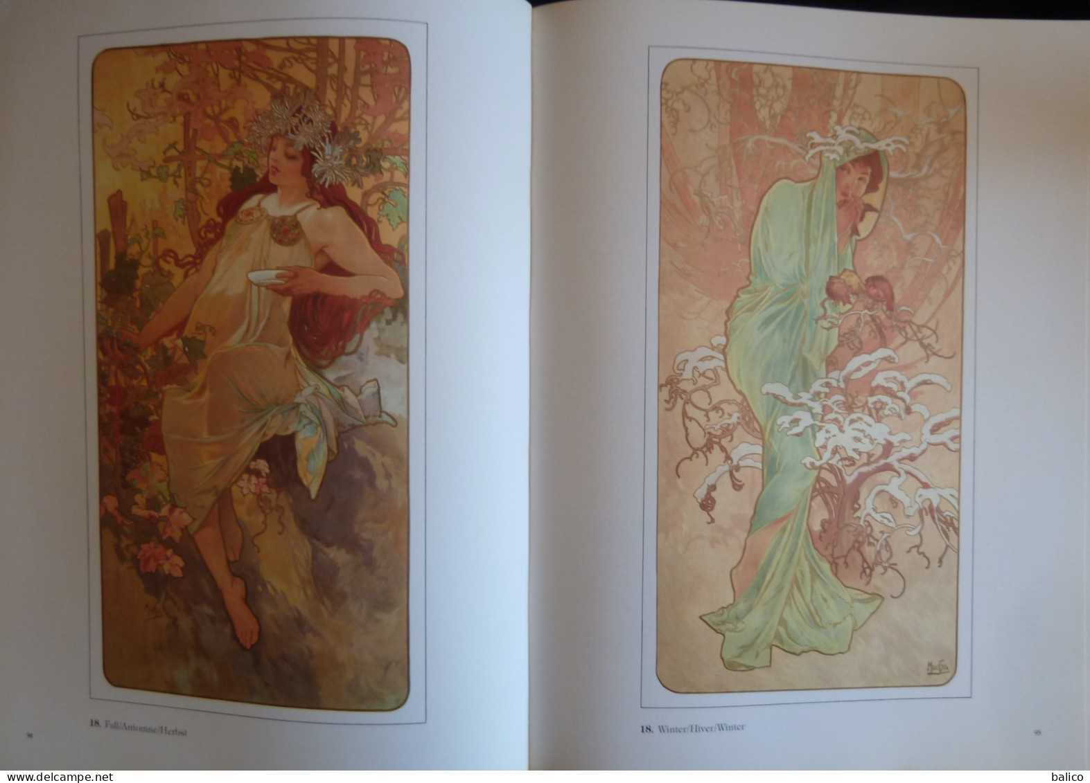 ALPHONSE MUCHA - Toutes les Affiches et Panneaux - Catalogue - 1984 -  172 planches en couleur