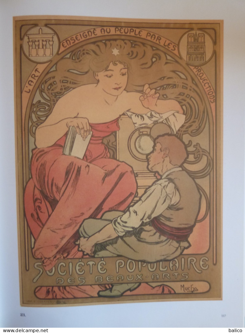 ALPHONSE MUCHA - Toutes les Affiches et Panneaux - Catalogue - 1984 -  172 planches en couleur