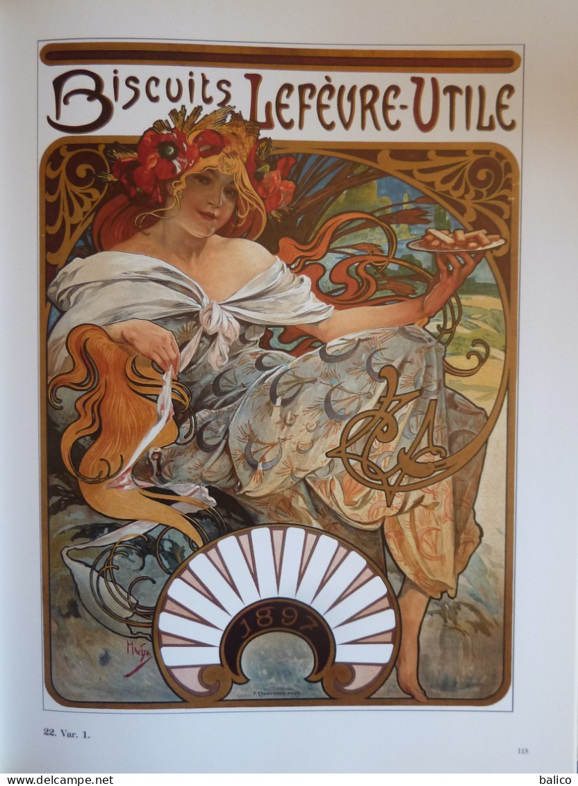 ALPHONSE MUCHA - Toutes les Affiches et Panneaux - Catalogue - 1984 -  172 planches en couleur