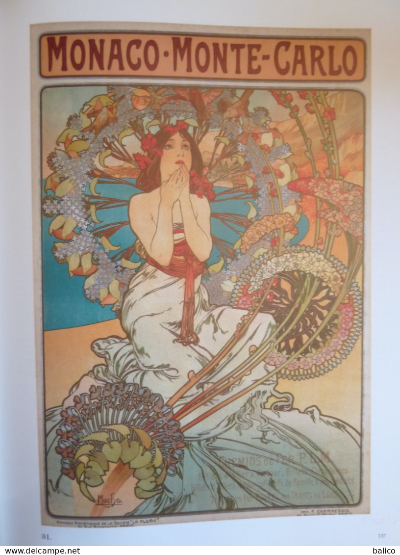 ALPHONSE MUCHA - Toutes les Affiches et Panneaux - Catalogue - 1984 -  172 planches en couleur