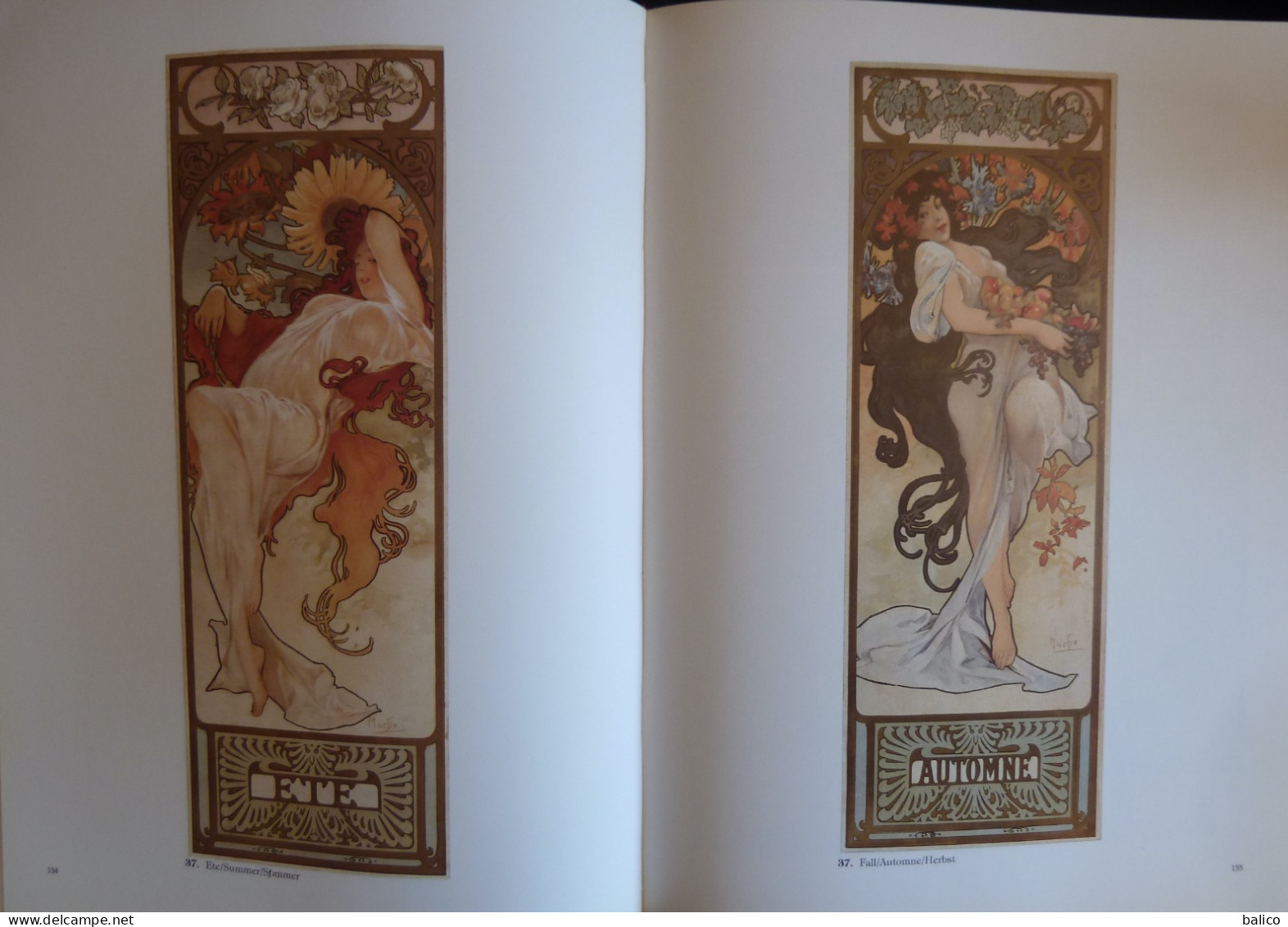 ALPHONSE MUCHA - Toutes les Affiches et Panneaux - Catalogue - 1984 -  172 planches en couleur