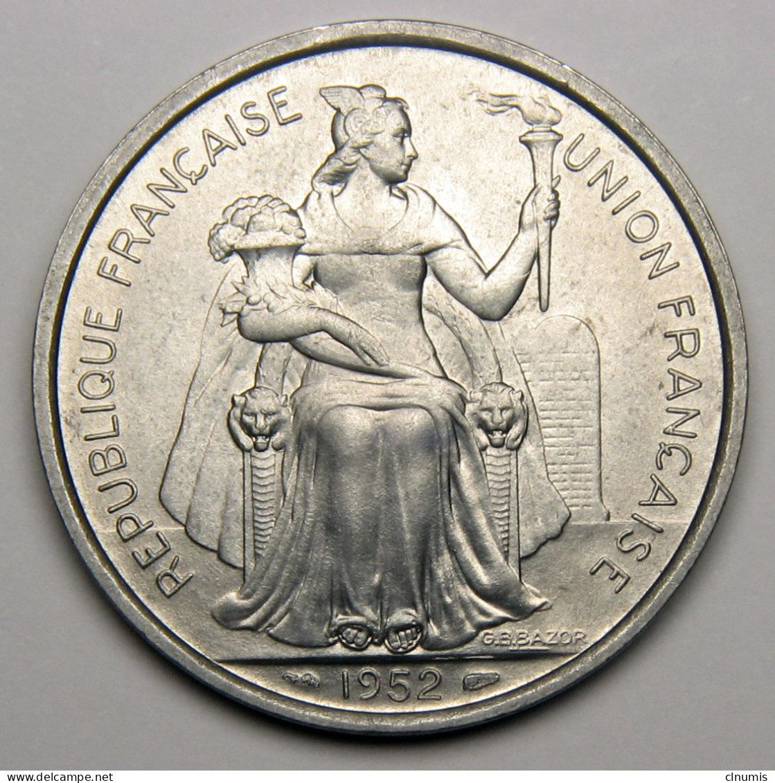 Nouvelle Calédonie, 5 Francs Union Française, 1952 - Nieuw-Caledonië