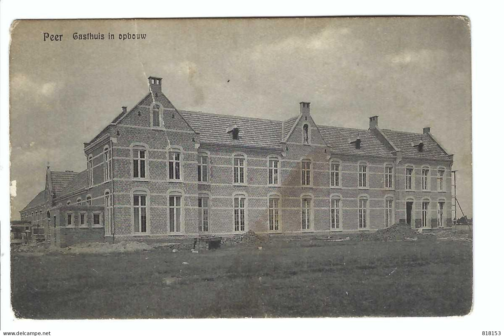 Peer  Gasthuis In Opbouw (plooi , Zie Scan)  1911 - Peer