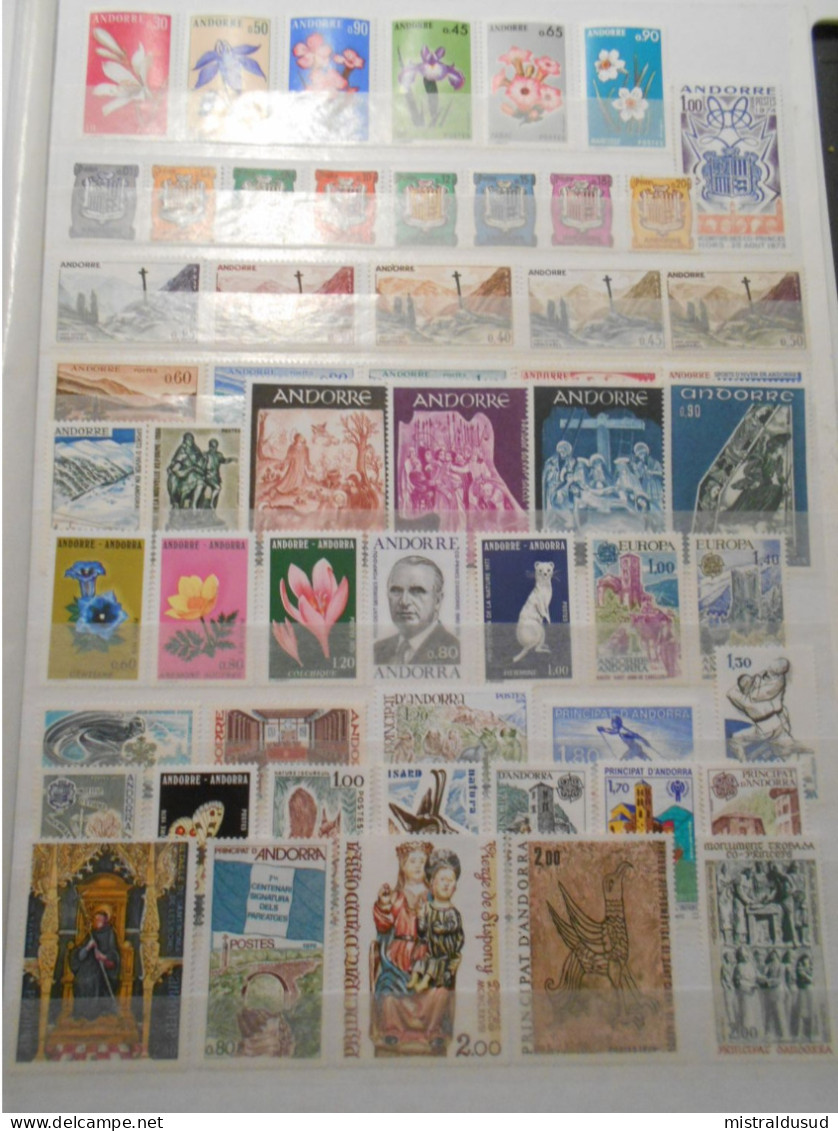 Andorre Français Collection  , Lot De 57 Timbres Neufs Faciale 42 Francs Environ 6,3 Euros ( Sans Charniere) - Collections