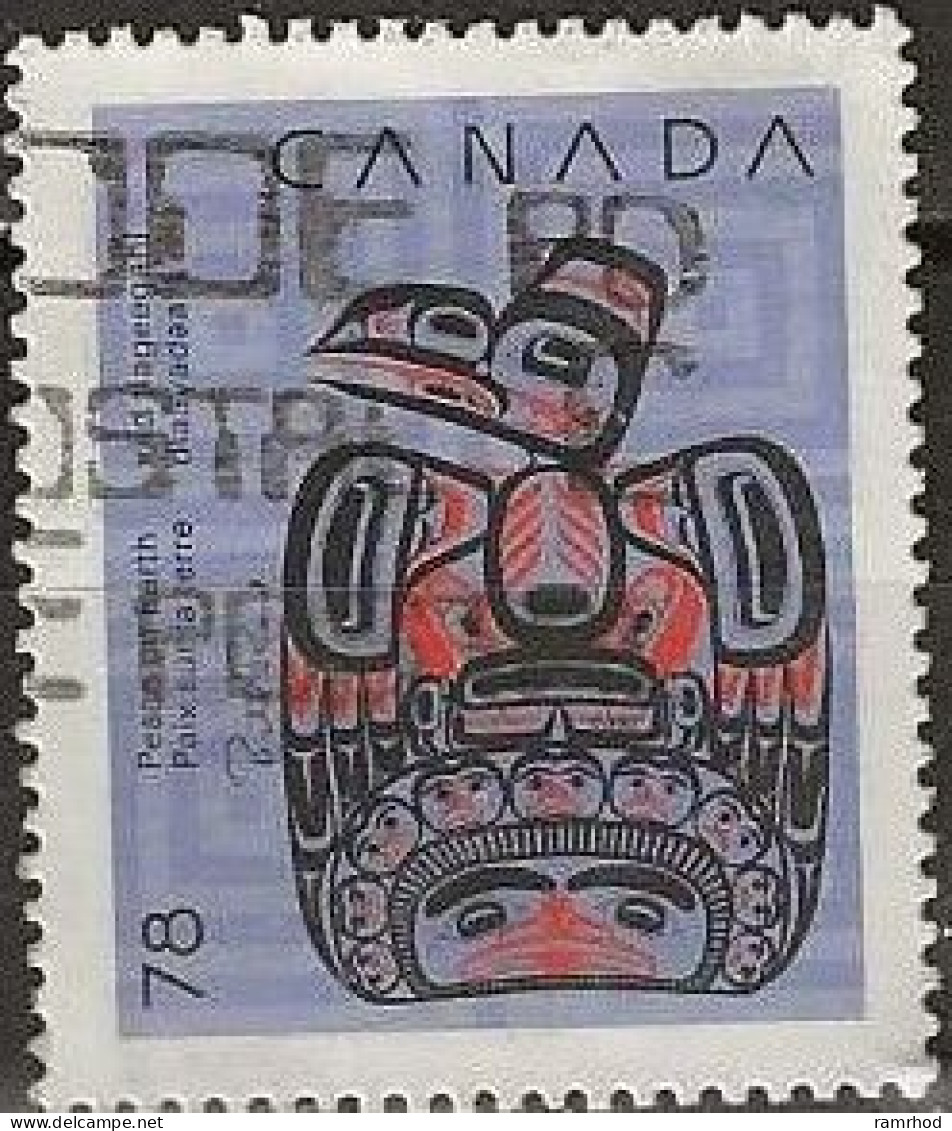 CANADA 1990 Christmas. Native Art - 78c. - Children Of The Raven (Bill Reid) FU - Oblitérés