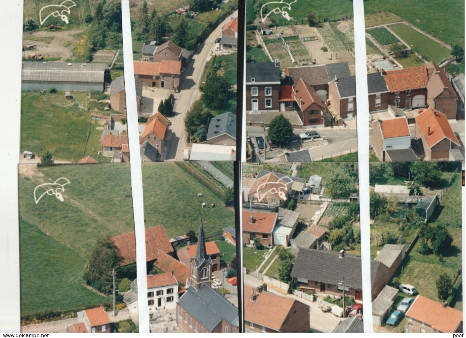 Otrange / Oreye : 8 Luchtfoto's ( Rue Des Combattants , Rue De L'Eglise, ... ) - Oreye