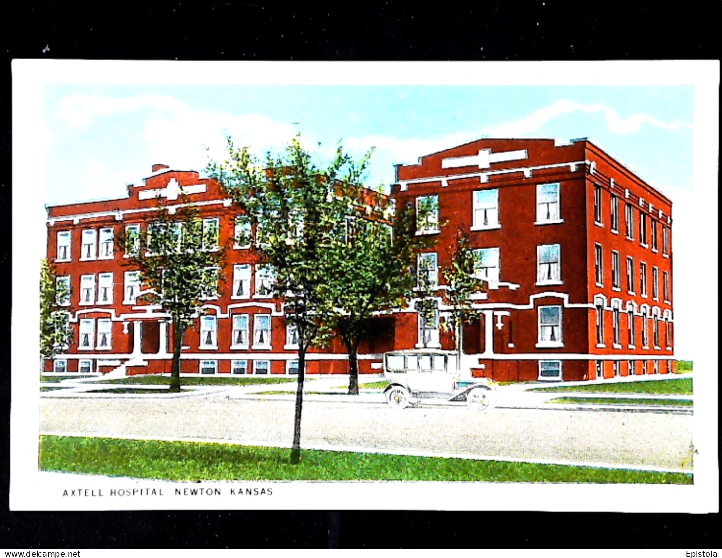 ► NEWTON Axtell Hospital  Vintage Car  Kansas  1920-30s - Andere & Zonder Classificatie