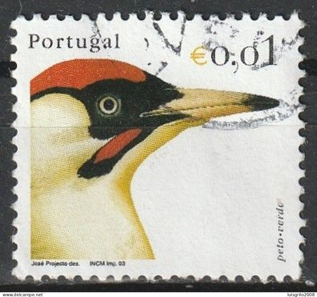 Portugal, 2003 - Aves De Portugal, €0,01 -|- Mundifil - 2934 - Oblitérés