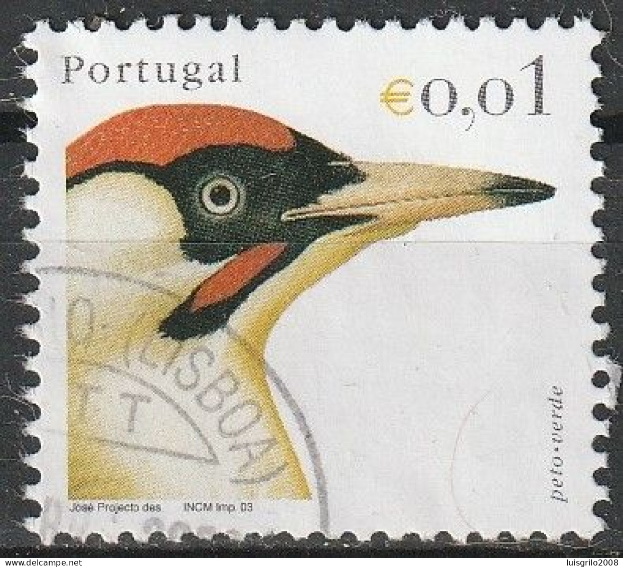 Portugal, 2003 - Aves De Portugal, €0,01 -|- Mundifil - 2934 - Oblitérés