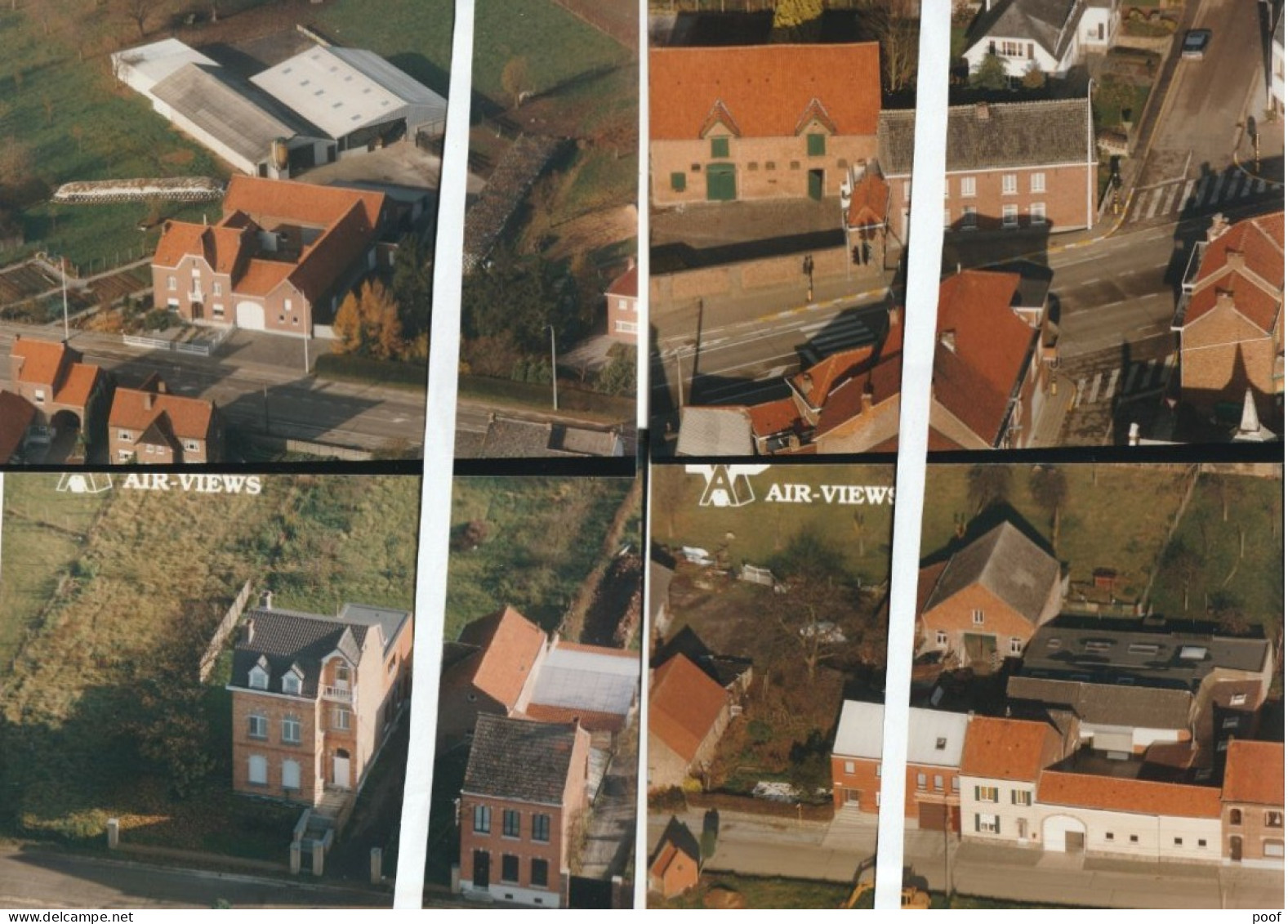 Halle-Booienhoven / Zoutleeuw  : 4 Luchtfoto's ( Grote Stwg , Dungelstr. ,..) - Zoutleeuw