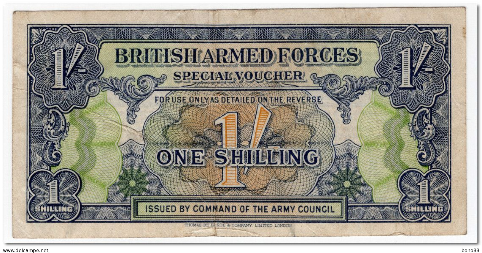 GREAT BRITAIN,BRITISH ARMED FORCES,1 SHILLING,1946,P.M11,F-VF - Forze Armate Britanniche & Docuementi Speciali