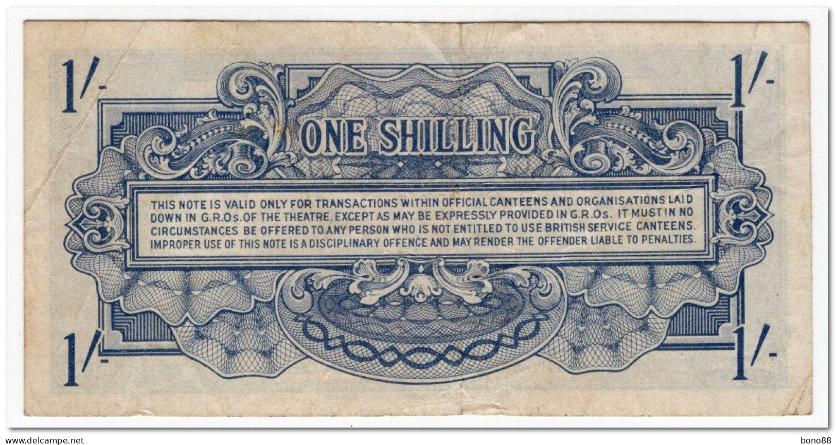 GREAT BRITAIN,BRITISH ARMED FORCES,1 SHILLING,1946,P.M11,F-VF - British Armed Forces & Special Vouchers