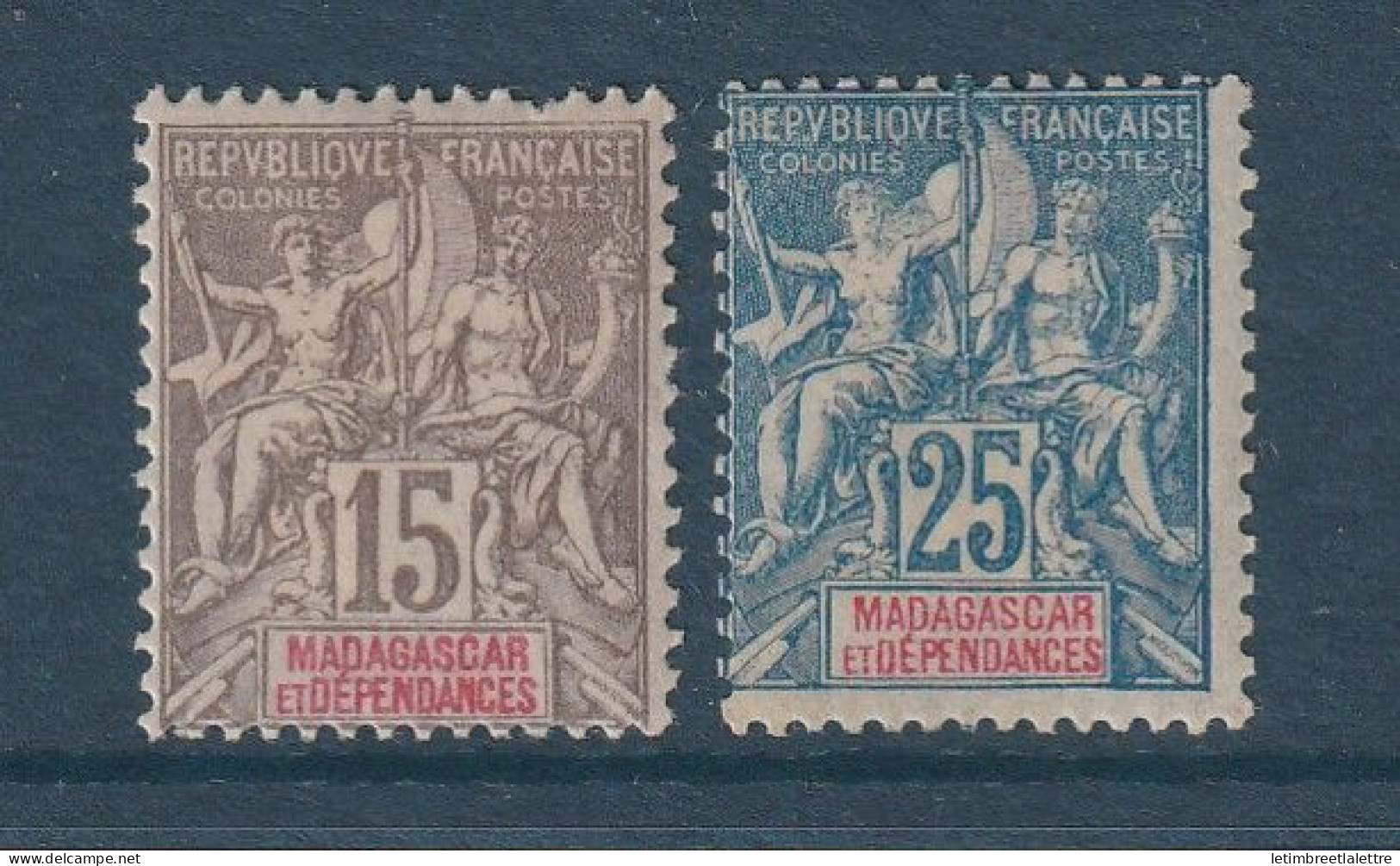 Madagascar - YT N° 44 Et 45 * - Neuf Avec Charnière - 1900 1906 - Ongebruikt