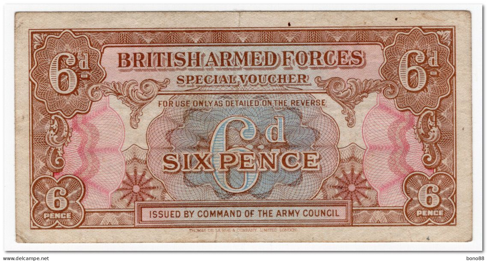 GREAT BRITAIN,BRITISH ARMED FORCES,6 PENCE,1946,P.M10,aVF - British Armed Forces & Special Vouchers