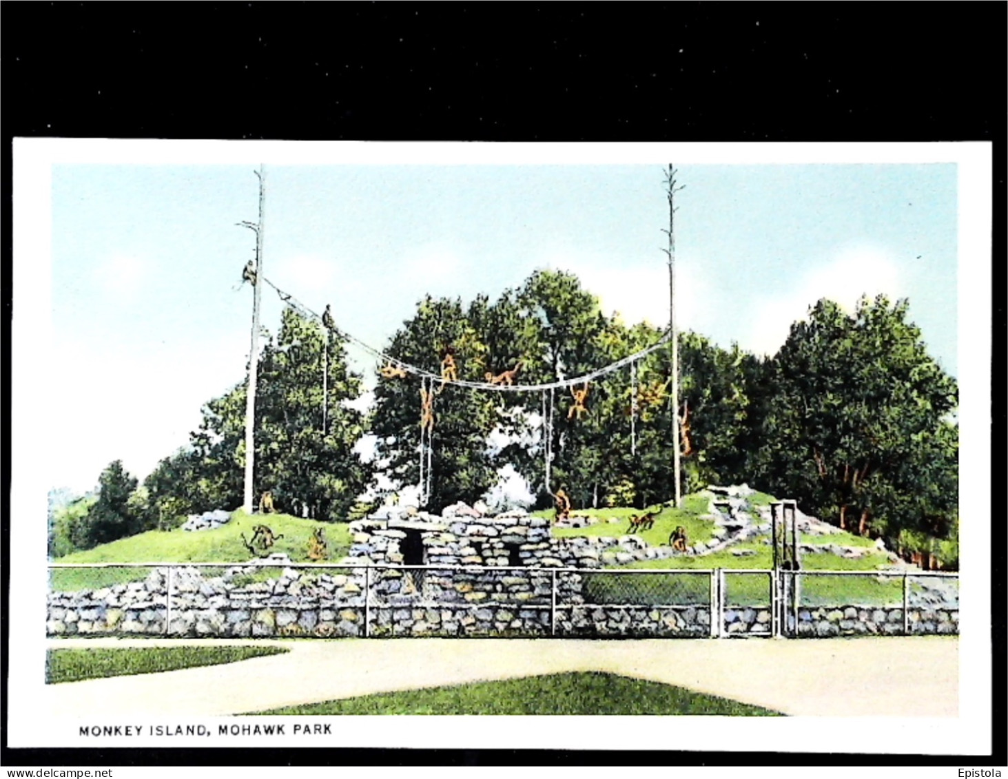 ► MOHAWK PARK  Monkey Island Ile Aux Singes. Carte Fine Provenance Carnet "Greetings From TUSLA Oklahoma" - Tulsa