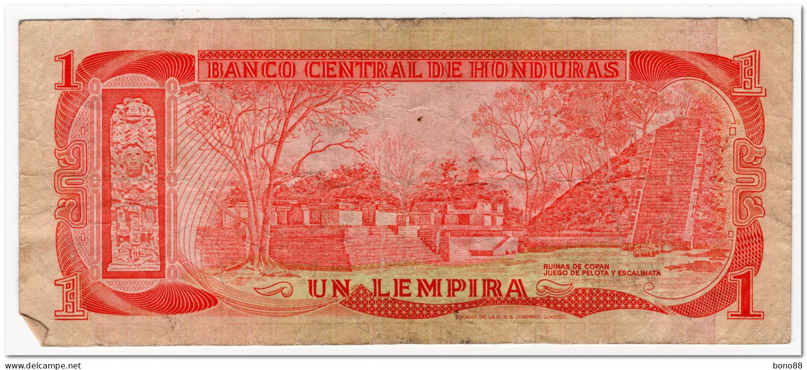 HONDURAS,1 LEMPIRA,1974,P.58,FINE - Honduras