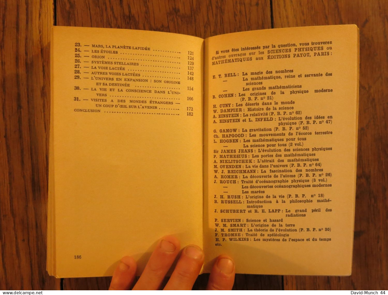 Initiation à l'astronomie de Ernest J. Opik. Collection "Petite bibliothèque Payot", N° 68. 1964