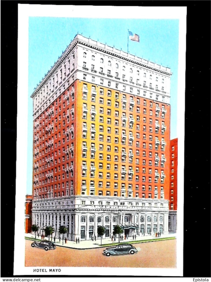 ► High School  & Mayo Hotel  Vintage Cars 1930s  Carte Fine Provenance Carnet "Greetings From Tusla Oklahoma" - Tulsa