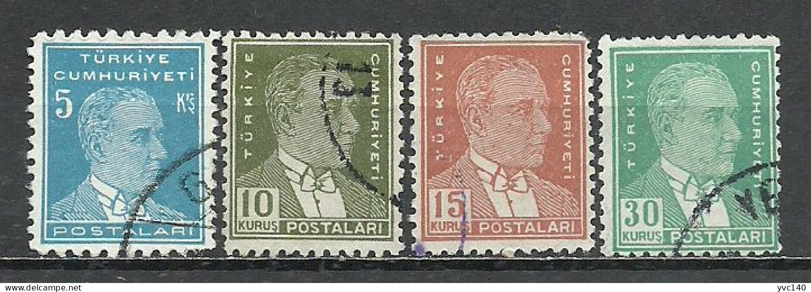 Turkey; 1955 9th Ataturk Issue Stamps - Gebruikt