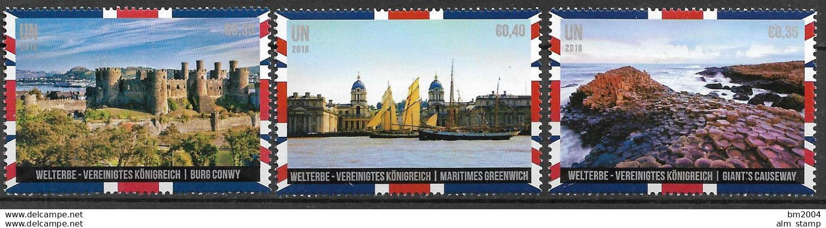 2018 UNO Wien Mi. 1022-7 **MNH  UNESCO-Welterbe: Vereinigtes Königreich - Neufs