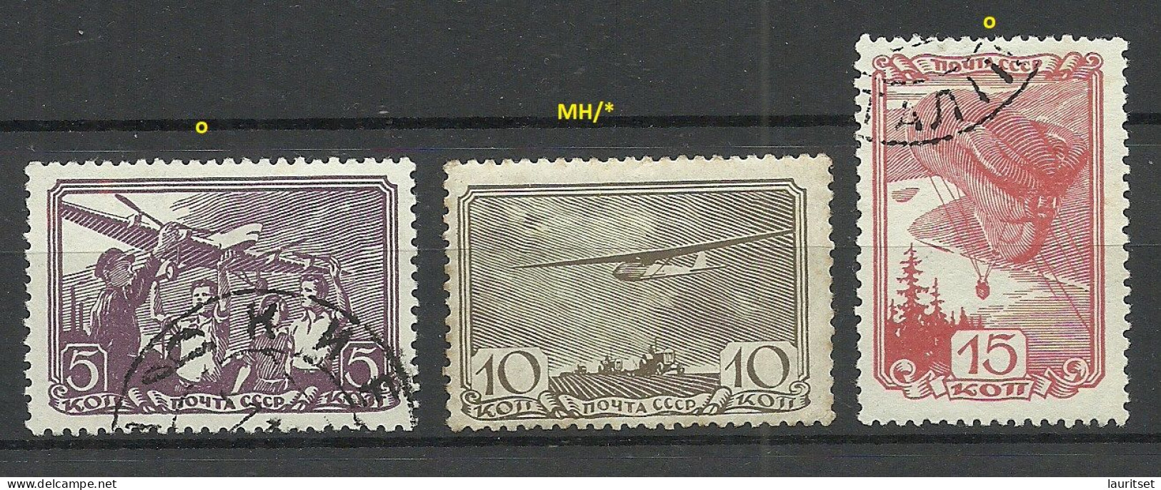 RUSSLAND RUSSIA 1938 Michel 637 - 639 */o - Sonstige & Ohne Zuordnung