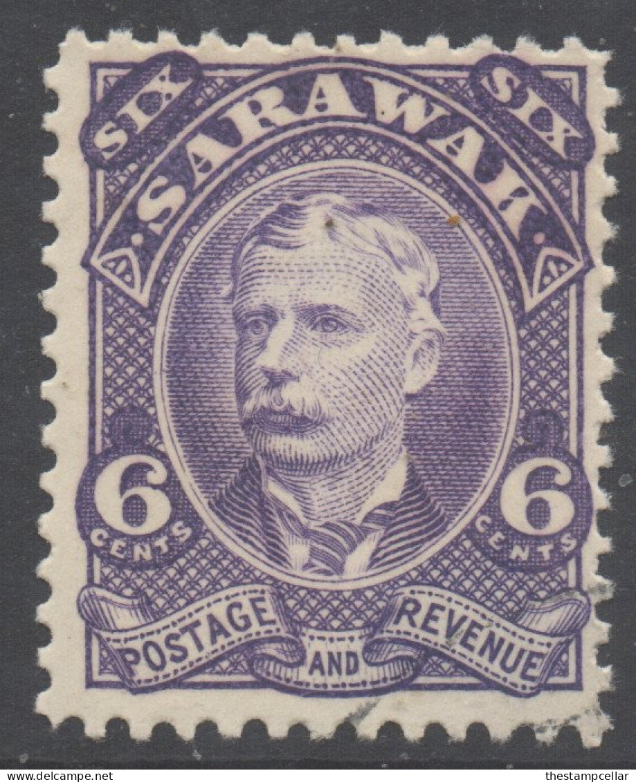 Sarawak Scott 30 - SG30, 1895 Sir Charles Brooke 6c Used - Sarawak (...-1963)