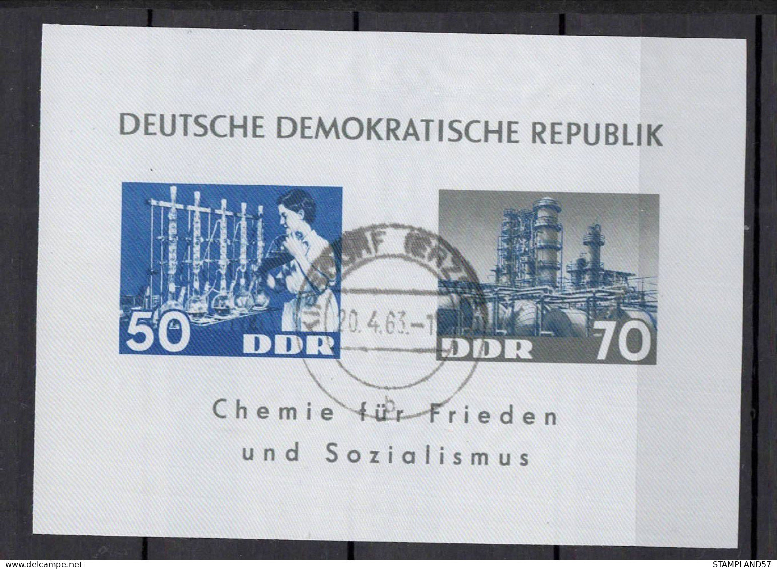 BLOC DDR Oblitéré 1963 MICHEL : 18 - 1950-1970