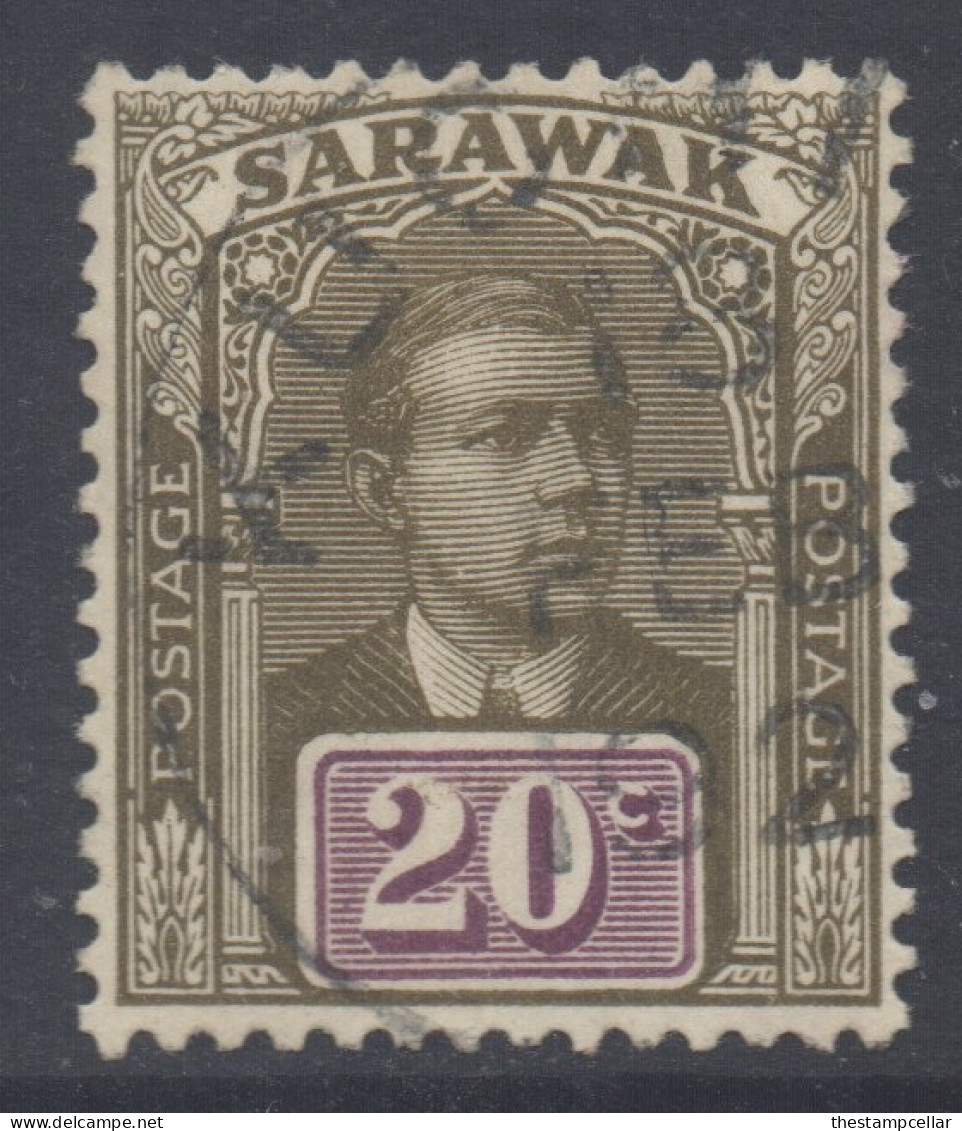 Sarawak Scott 66 - SG58, 1918 Sir Charles Vyner Brooke 20c Used - Sarawak (...-1963)