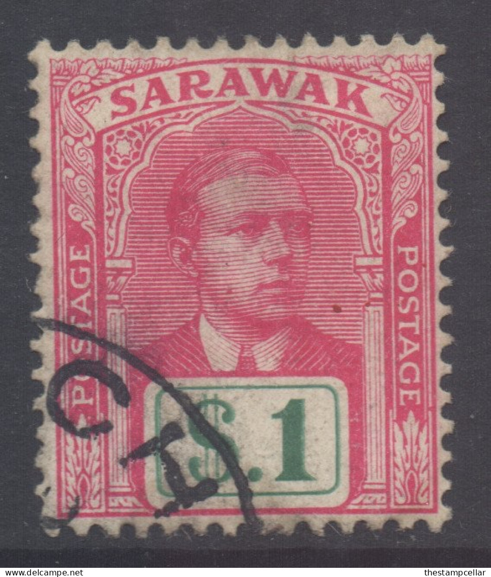 Sarawak Scott 70 - SG61, 1918 Sir Charles Vyner Brooke $1 Used - Sarawak (...-1963)