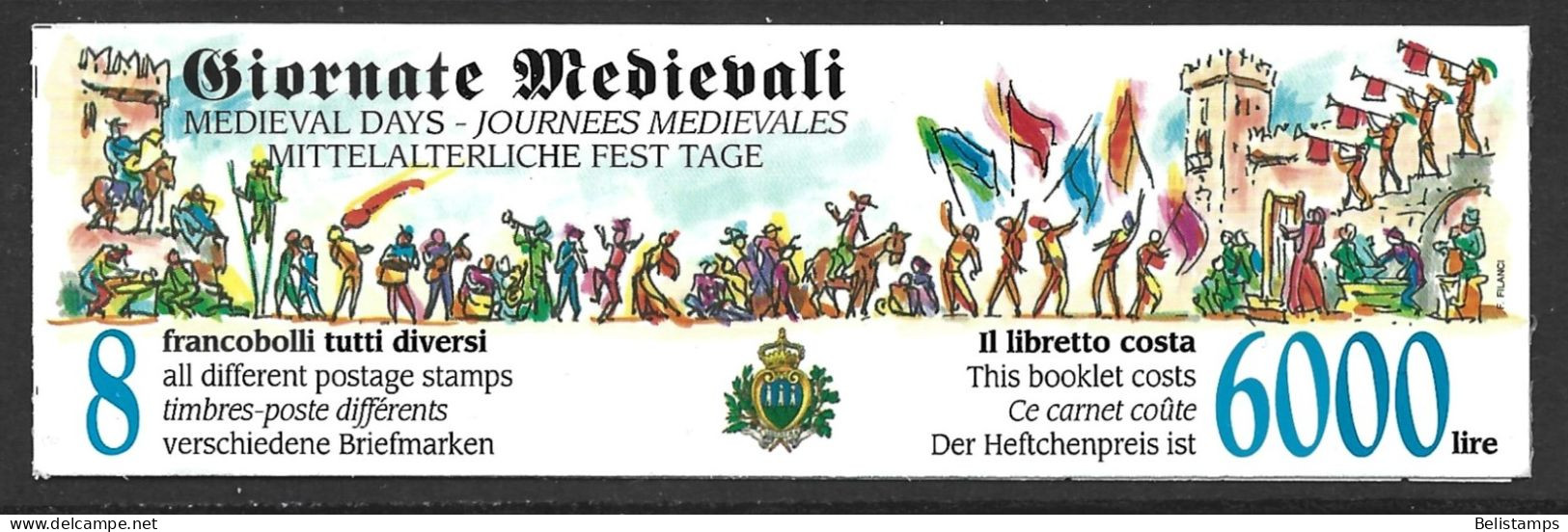 San Marino 1996. Scott #1365a (U) Medieval Days Celebration  *Complete Booklet* - Usati