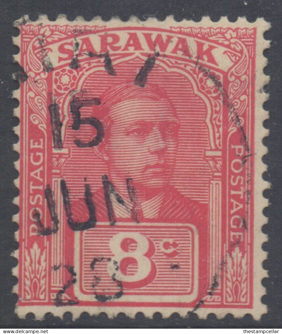 Sarawak Scott 60 - SG68, 1922 Sir Charles Vyner Brooke 8c Used - Sarawak (...-1963)