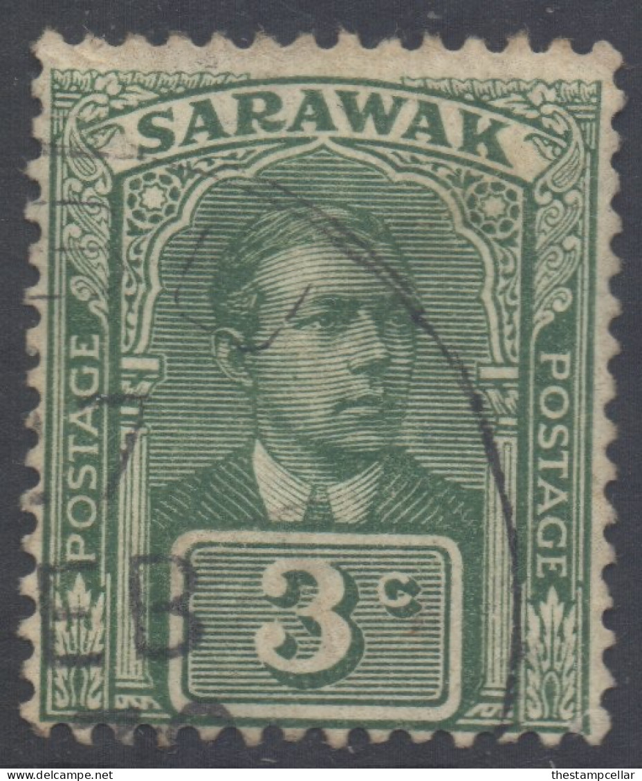 Sarawak Scott 81 - SG78, 1928 Sir Charles Vyner Brooke 3c Used - Sarawak (...-1963)