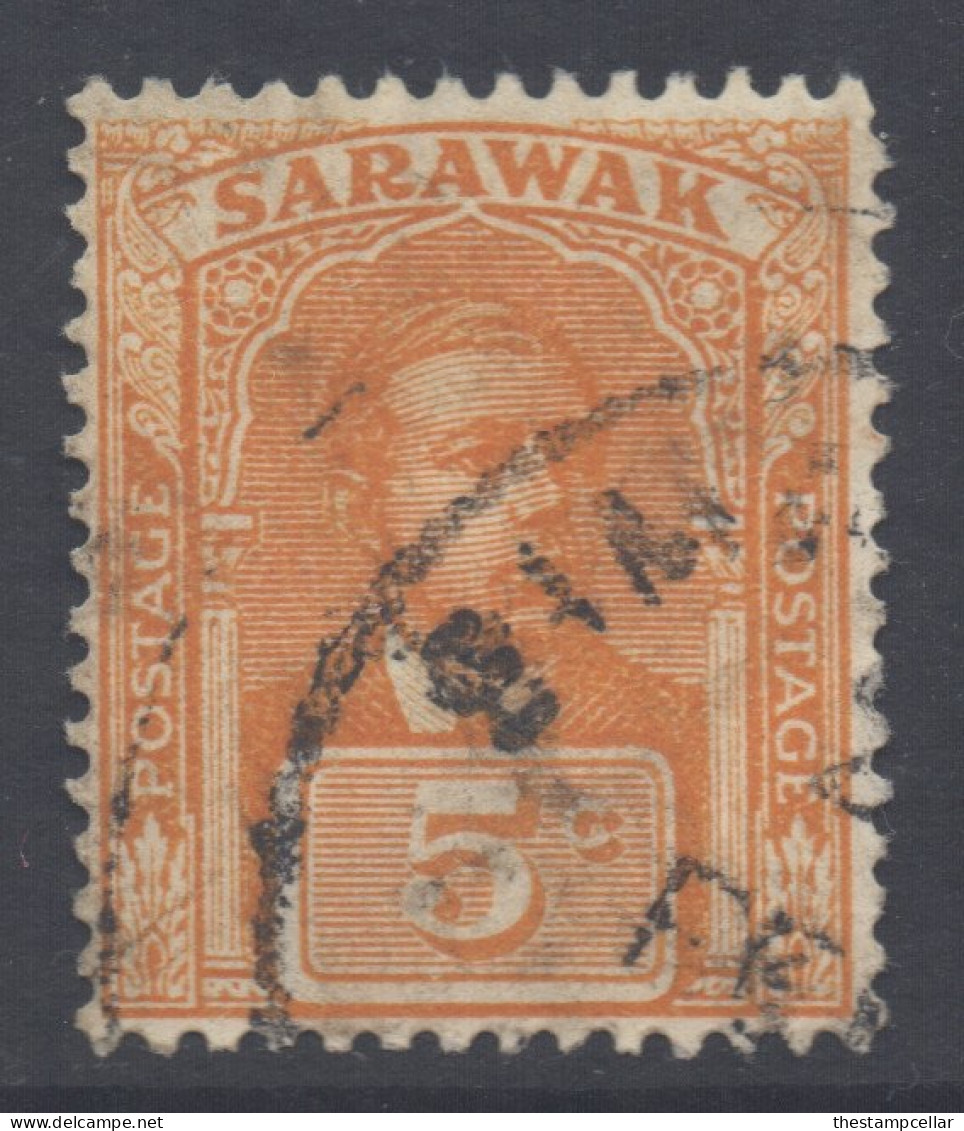 Sarawak Scott 83 - SG80, 1928 Sir Charles Vyner Brooke 5c Used - Sarawak (...-1963)