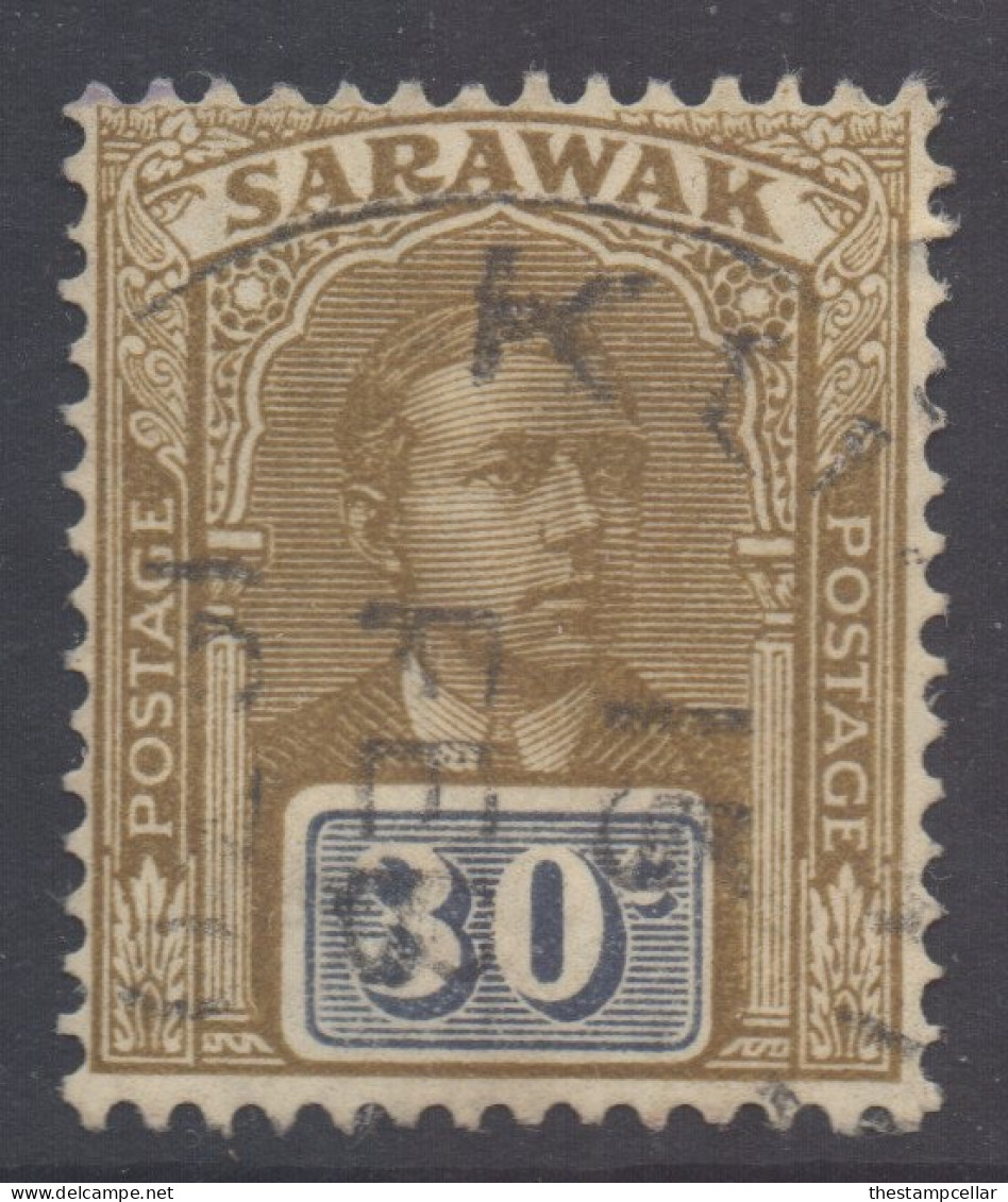 Sarawak Scott 91 - SG88, 1928 Sir Charles Vyner Brooke 30c Used - Sarawak (...-1963)
