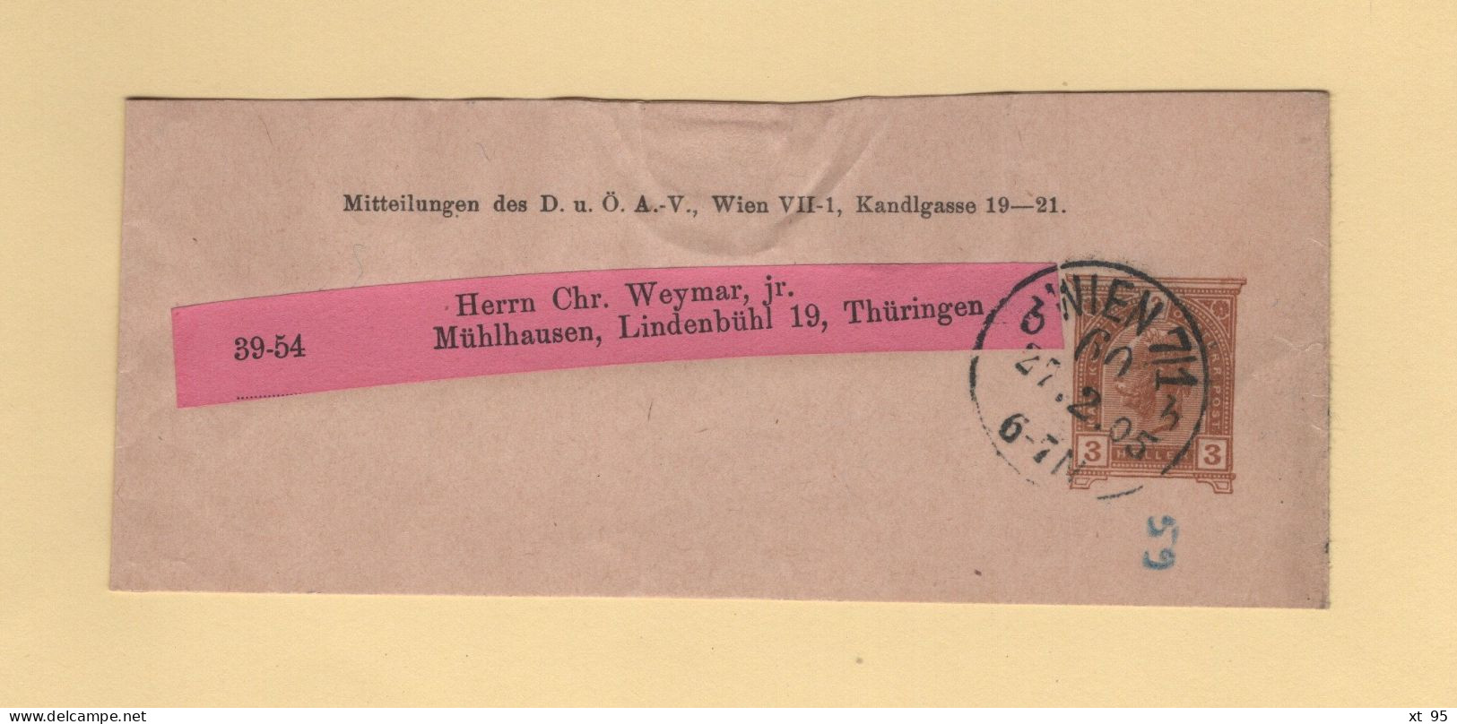 Autriche - Entier Postal - Wien - 1905 - Newspaper Bands