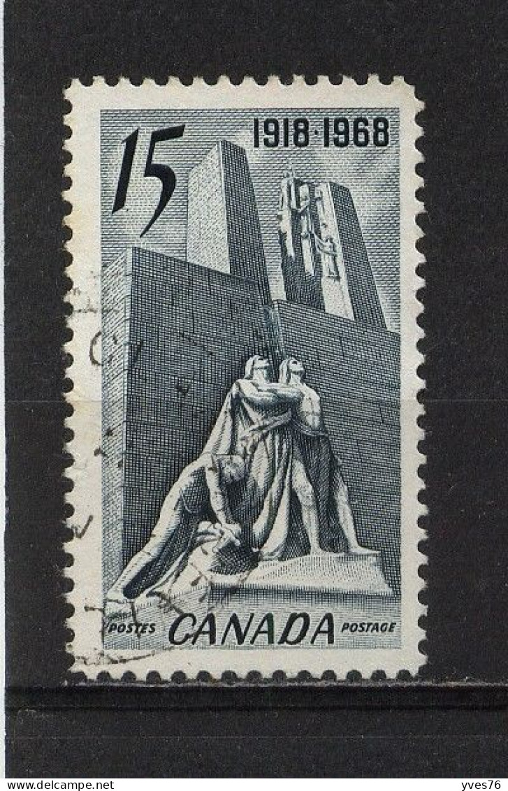 CANADA - Y&T N° 407° - Cinquantenaire De L'armistice - Oblitérés