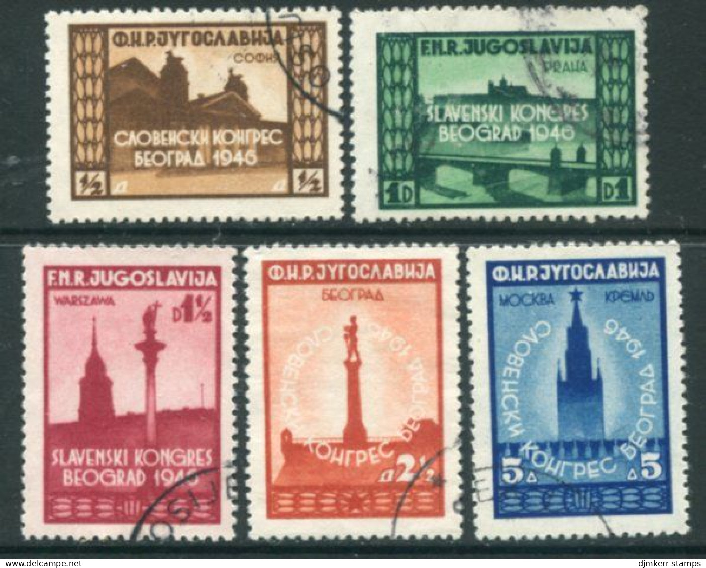 YUGOSLAVIA 1946 Slav Congress Used.  Michel 507-11 - Used Stamps