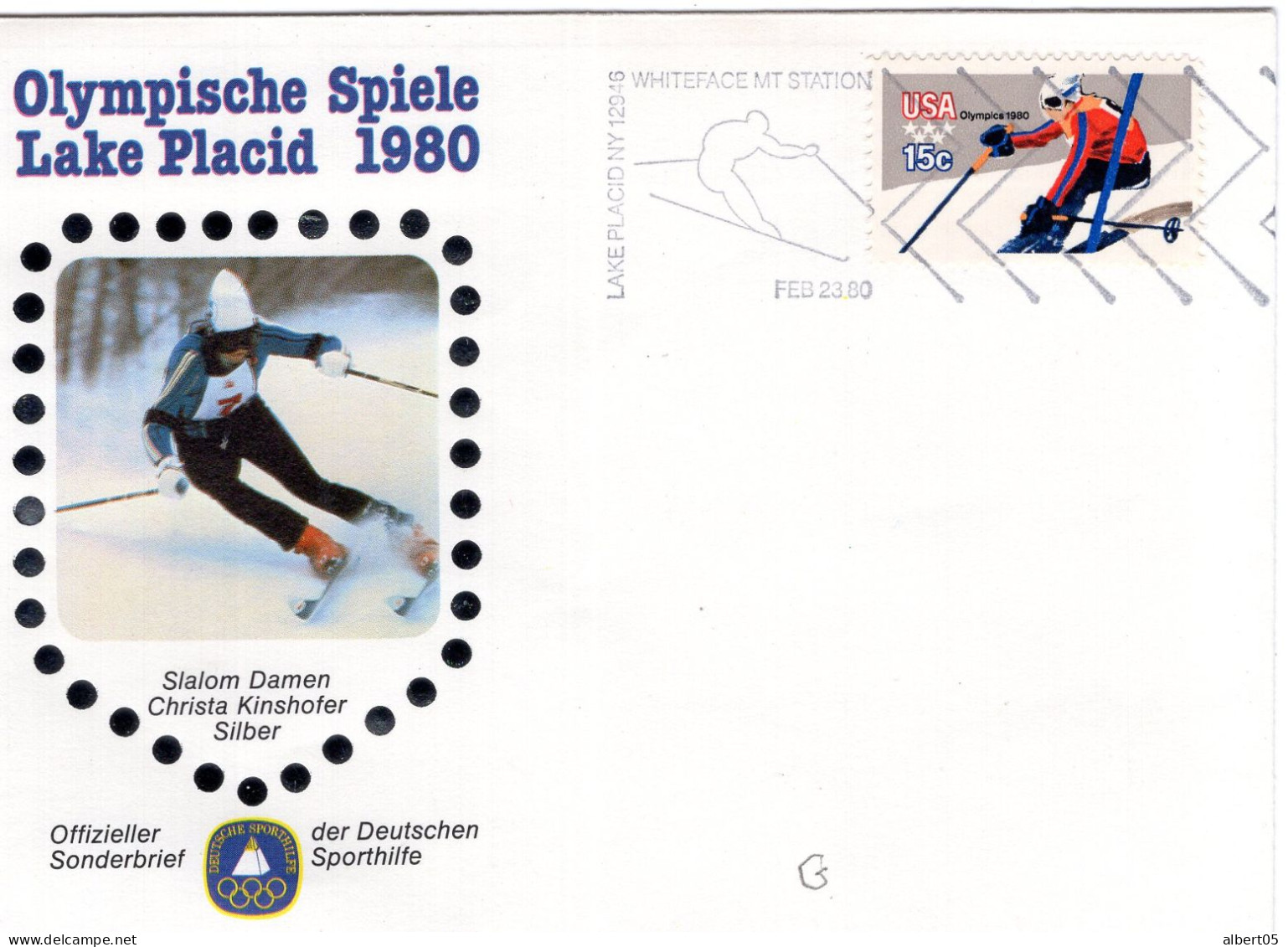 Lake Placid 1980 - Slalom - Event Covers