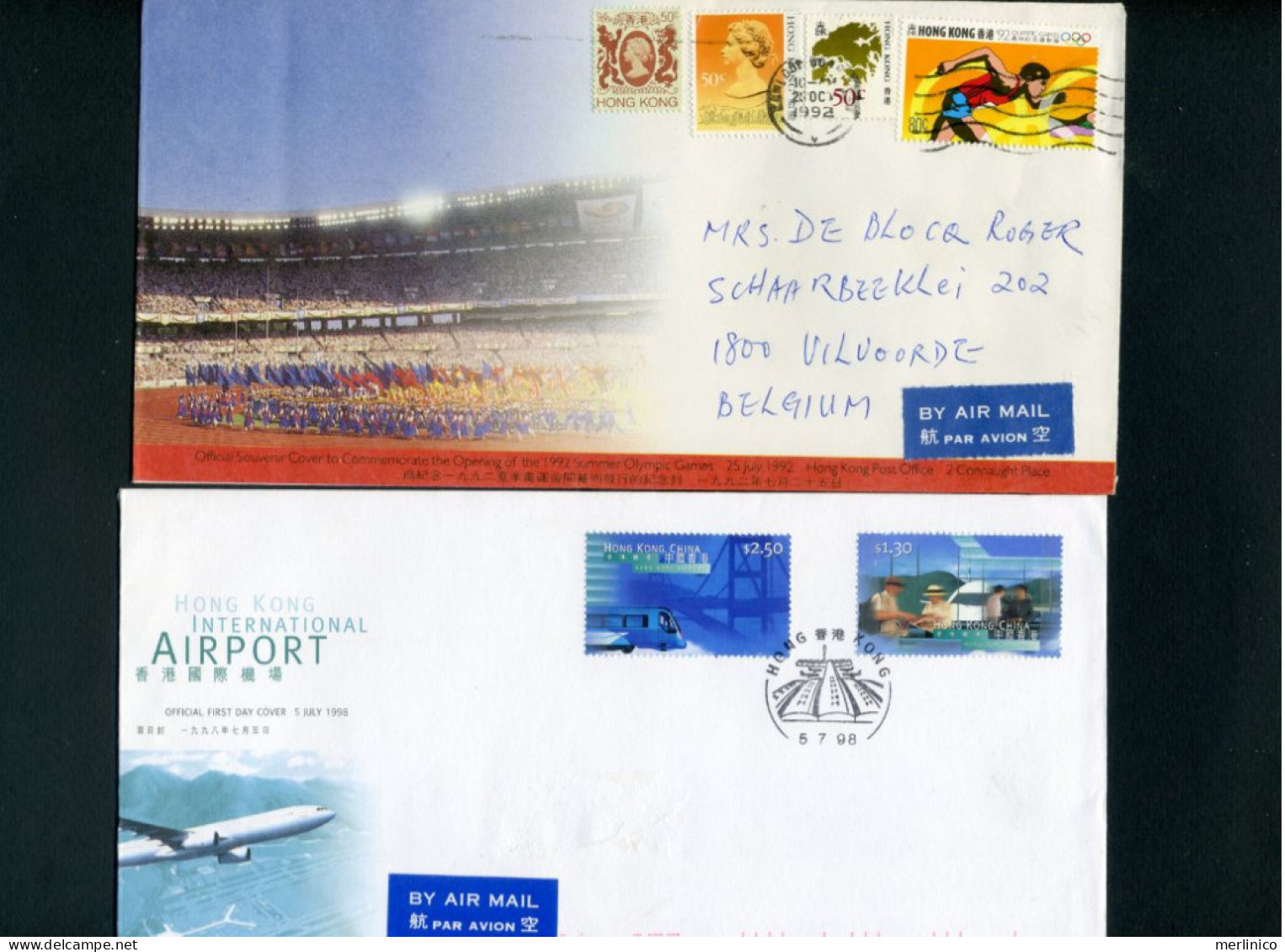 Hong Kong 8 Covers - Lettres & Documents