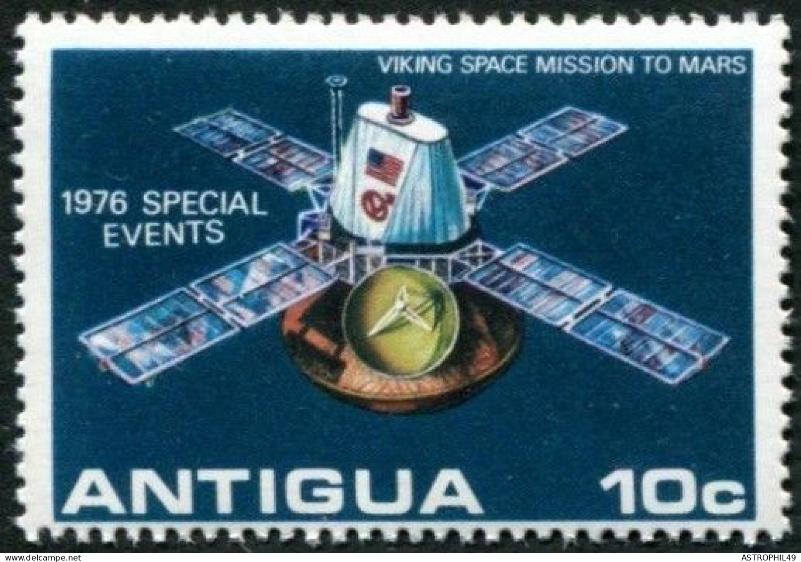 Antigua 1976; Mars, Viking; Yt446 S446-9 - Amérique Du Nord