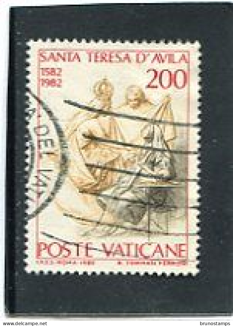 VATICAN CITY/VATICANO - 1982  200 Lire  S. TERESA D'AVILA  FINE USED - Oblitérés